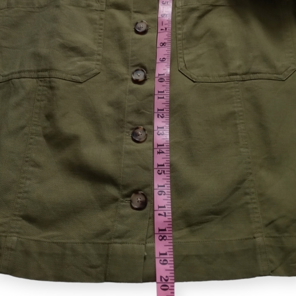 LOFT OUTLET WOMEN'S ARMY GREEN BUTTON FROM MINI SKIRT.SIZE 14. - Picture 5 of 12